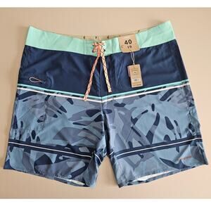 NWT Patagonia Men's Stone Blue Stretch 19" Tarkamo Planing Boardshorts 40